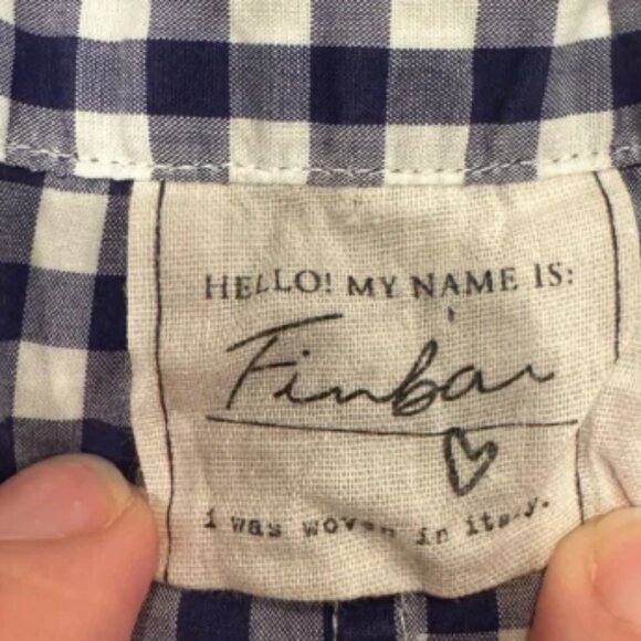 Frank & Eileen Men’s Finbar Blue White Gingham Check Button Down Size Large - Picture 4 of 8